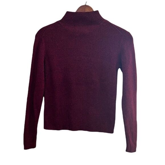 Talbots 100% Cotton Ribbed Mock Neck Top - Picture 6 of 6